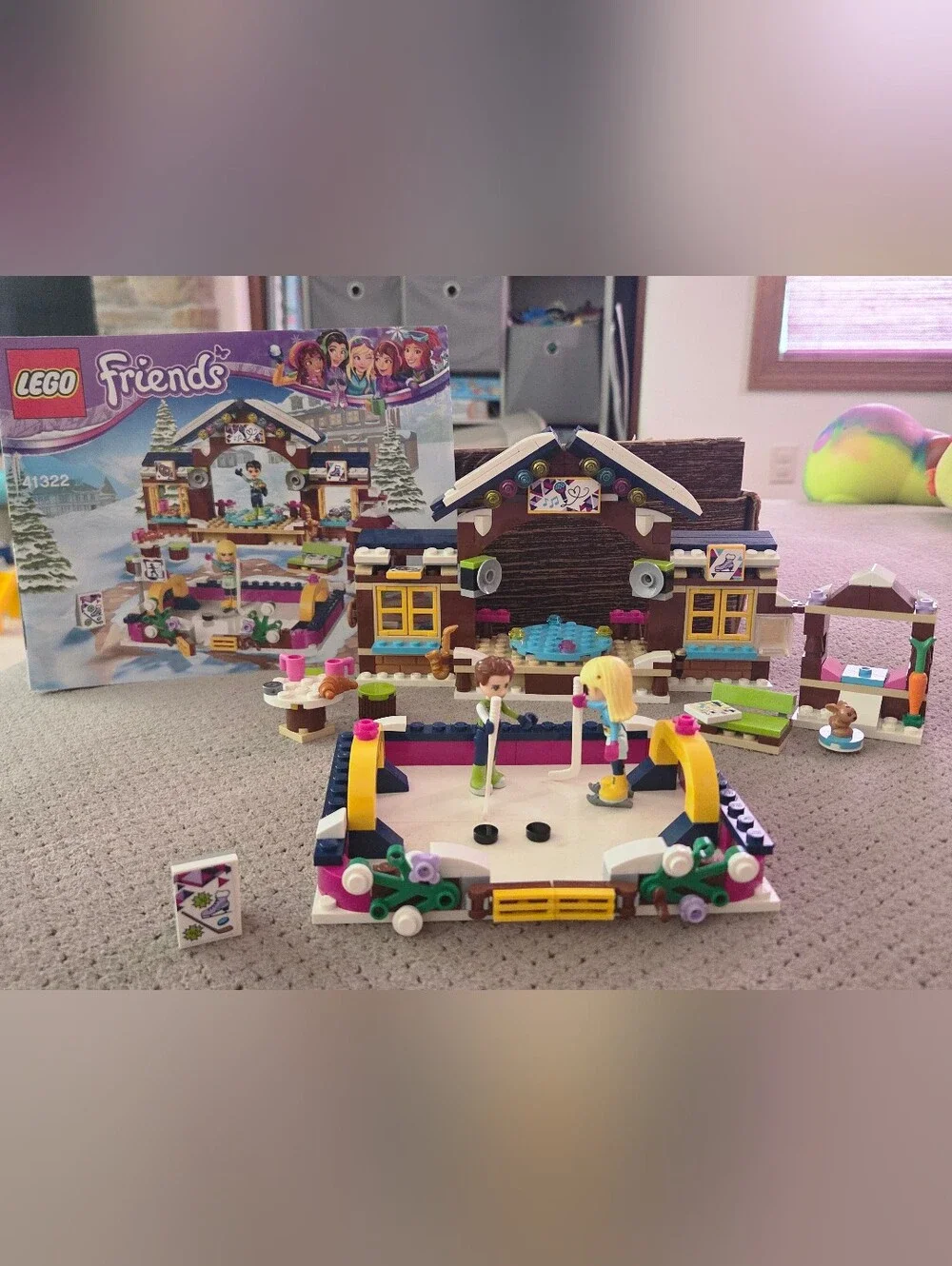 LEGO Friends Snow Resort Ice Rink 97% complete includes mini figures, instructio